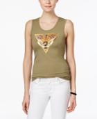 Guess Embellished Graphic Twist-back Top
