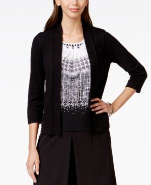 Alfred Dunner Petite Layered Printed 2-fer Sweater