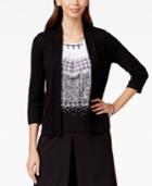 Alfred Dunner Petite Layered Printed 2-fer Sweater