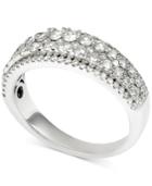 Diamond Two-row Band (1 Ct. T.w.) In 14k White Gold