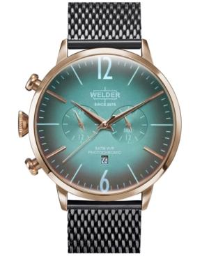 Welder Men's Gunmetal Stainless Steel Mesh Bracelet Watch 45mm