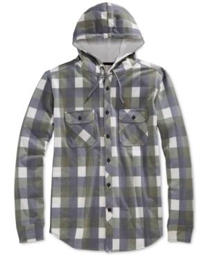Univibe Men's Plaid Skater Fleece Shirt
