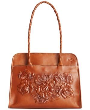 Patricia Nash Large Tooled Rose Paris Satchel