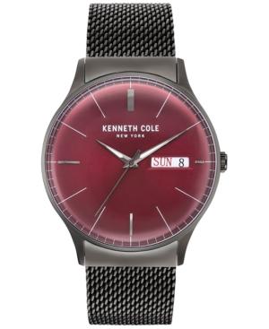 Kenneth Cole New York Men's Gunmetal Gray Stainless Steel Bracelet Watch 44mm