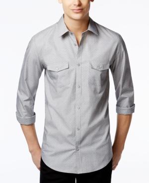 Calvin Klein Men's Marquis Dobby Long-sleeve Shirt