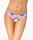 California Waves Juniors' Under The Sun Printed Strappy Bikini Bottoms Women's Swimsuit