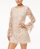 Trixxi Sequined Lace Shift Dress