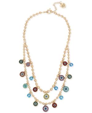 Betsey Johnson Gold-tone Multi-charm Double Layer Necklace
