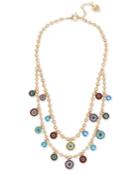 Betsey Johnson Gold-tone Multi-charm Double Layer Necklace