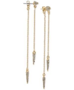 Rachel Rachel Roy Gold-tone Pave Spike Front-and-back Earrings