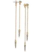 Rachel Rachel Roy Gold-tone Pave Spike Front-and-back Earrings