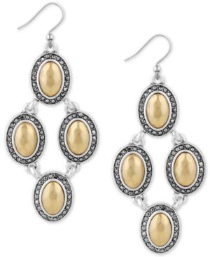 Lucky Brand Two-tone Crystal Chandelier Earrings
