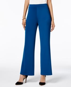 Kasper Pull-on Wide-leg Pants