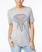 Hybrid Juniors' Elephant Graphic Tunic T-shirt