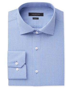 Marc New York Men's Slim-fit Wrinkle-free Micro Check Dress Shirt
