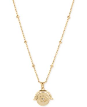 Lucky Brand Gold-plated Evil-eye/hamsa Slip Pendant Necklace
