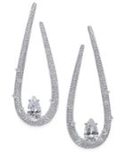 Danori Silver-tone Cubic Zirconia Drop Earrings, Created For Macy's