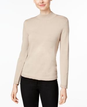 Charter Club Petite Mock-neck Sweater, Only At Macy's