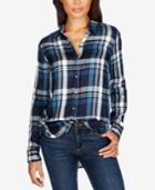 Lucky Brand High-low Plaid Shirt