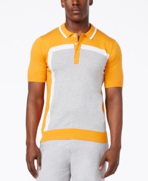 Sean John Men's Intarsia Colorblocked Sweater Polo