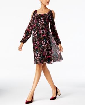 Inc International Concepts Cold-shoulder Swing Dress, Created For Macy's