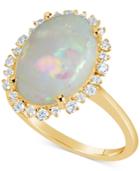 Opal (4 Ct. T.w.) & Diamond (1/4 Ct. T.w.) Ring In 14k Gold