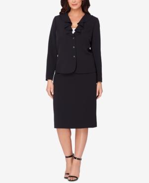 Tahari Asl Plus Size Ruffled Skirt Suit