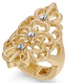Thalia Sodi Gold-tone Crystal Filigree Ring, Created For Macy's