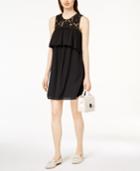 Maison Jules Ruffled Lace-trim Dress, Created For Macy's