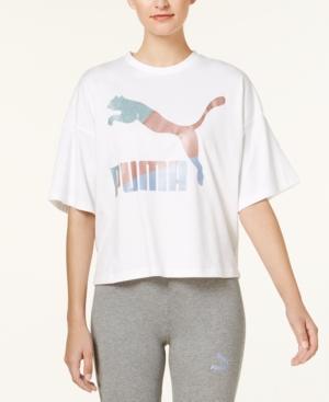 Puma Cotton Glitter-logo Relaxed T-shirt