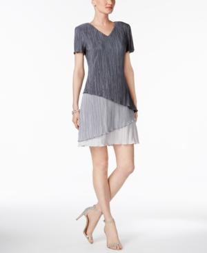 Connected Petite Ombre Pleated Dress