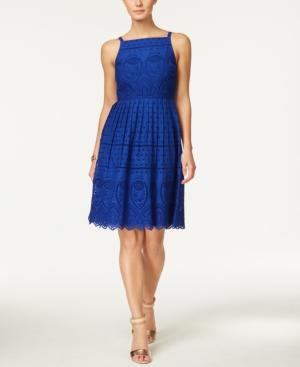 Charter Club Cotton Lace Halter Dress, Created For Macy's