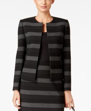 Tahari Asl Petite Striped Framed Jacket