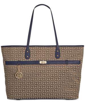 Tommy Hilfiger Helen Monogram Jacquard Tote