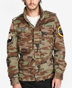 Denim & Supply Ralph Lauren Men's Camouflage-print Herringbone Jacket
