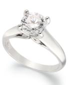 X3 Diamond Ring, 18k White Gold Certified Diamond Solitare Engagement Ring (3/4 Ct. T.w.)