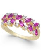 Ruby (1 Ct. T.w.) & Diamond (1/6 Ct. T.w.) Ring In 14k Gold