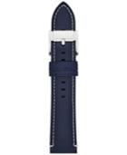 Fossil Men's Navy Blue Leather Watch Strap 22mm S221255