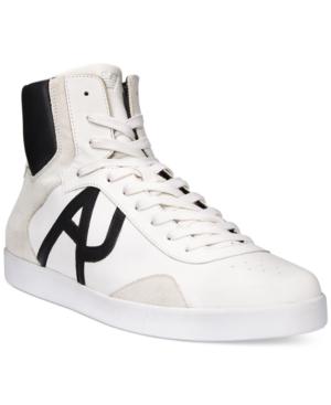 Armani Jeans Logo Hi-top Sneakers Men's Shoes