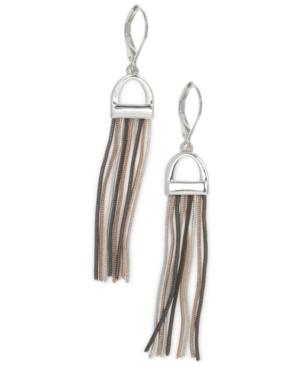 Nine West Tri-tone Tassel Drop Earrings