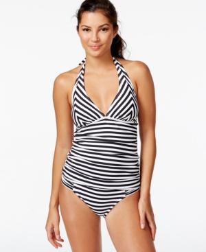 Tommy Bahama Striped Halter Tankini Top Women's Swimsuit