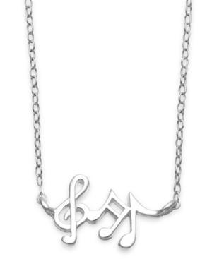 Unwritten Mini Music Notes Pendant Necklace In Sterling Silver