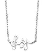 Unwritten Mini Music Notes Pendant Necklace In Sterling Silver