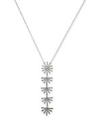I.n.c. International Concepts Silver-tone Ombre Crystal Burst Lariat Necklace, 28 + 3 Extender, Created For Macy's