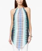 Alfani Petite Asymmetrical Hardware Halter Tunic, Only At Macy's