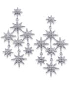 Danori Silver-tone Pave Star Chandelier Earrings, Created For Macy's