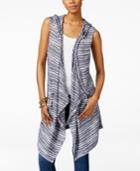 Inc International Concepts Hooded Draped Duster Vest, Only At Macy's