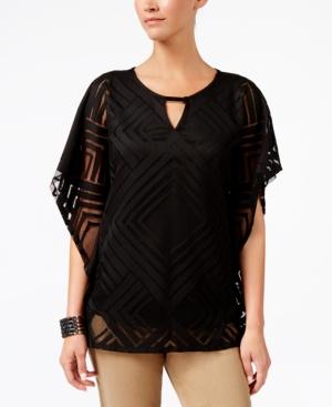 Jm Collection Burnout Poncho Top, Created For Macy's