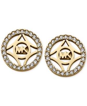 Michael Kors Clear Open Disk Stud Earrings