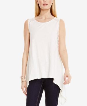 Vince Camuto Lace-back Handkerchief-hem Top